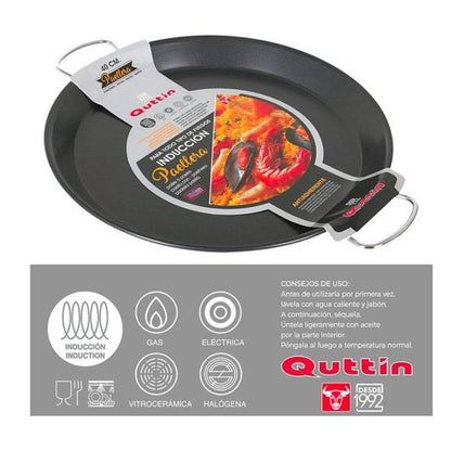 QUTTIN Paellera Antiadherente 40cm Inducción Gas