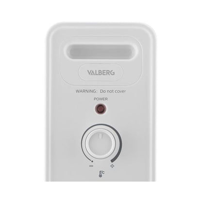 VALBERG Radiador de Aceite 2900W con Ventilador Blanco
