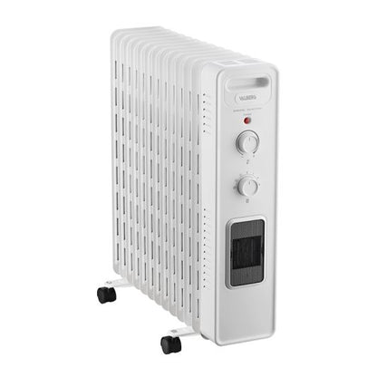 VALBERG Radiador de Aceite 2900W con Ventilador Blanco