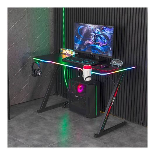Mesa Gaming AMSTRAD 120x60 cm con Iluminación LED – Electro Depot