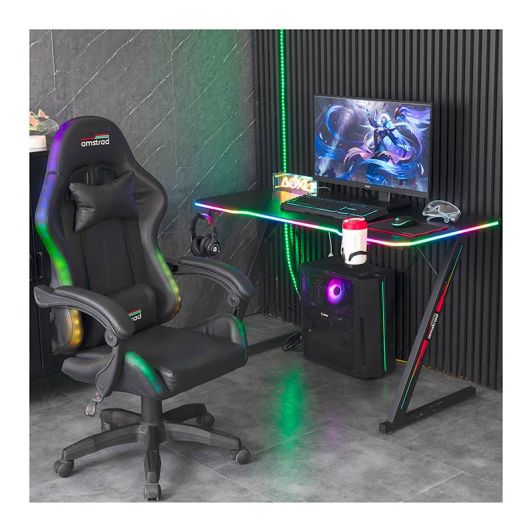 Mesa Gaming AMSTRAD 120x60 cm con Iluminación LED – Electro Depot