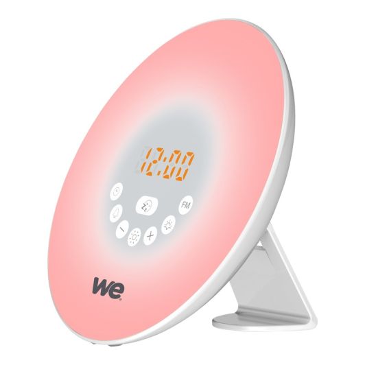 WE Simulador Aube Radio Despertador con Luz Nocturna