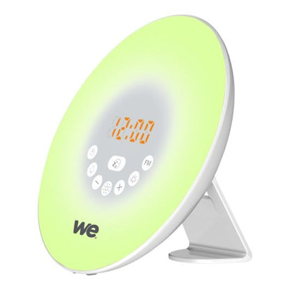 WE Simulador Aube Radio Despertador con Luz Nocturna