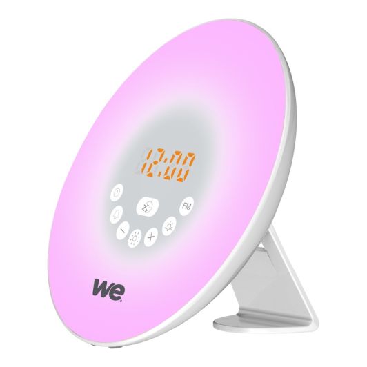 WE Simulador Aube Radio Despertador con Luz Nocturna