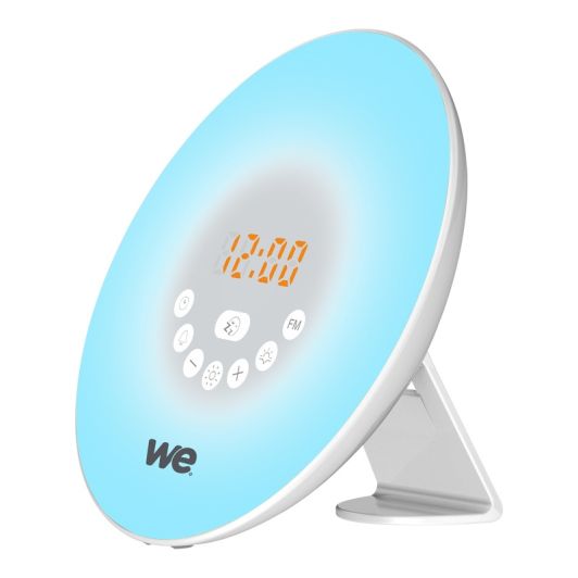 WE Simulador Aube Radio Despertador con Luz Nocturna