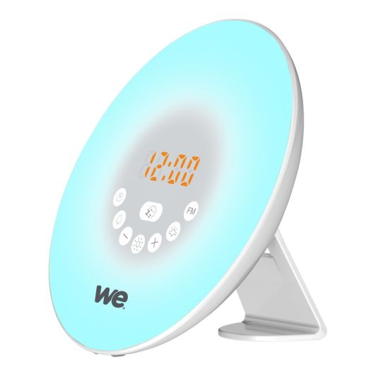 WE Simulador Aube Radio Despertador con Luz Nocturna