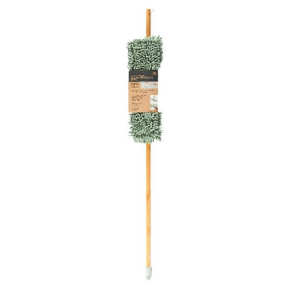 GROUPE CMP Escoba Microfibra Verde con Mango de Bambú