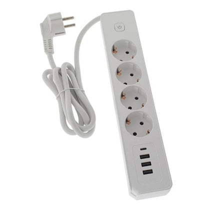 Eurobric Alargador 4 Enchufes + 3 Usb‑A + 1 Usb‑C