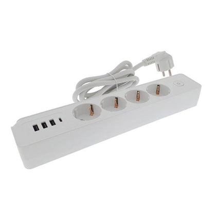 Eurobric Alargador 4 Enchufes + 3 Usb‑A + 1 Usb‑C