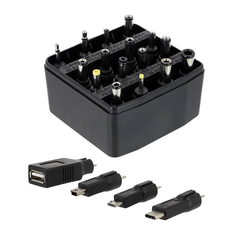 EDENWOOD Fuente Universal 27W 3‑12 V USB‑C + 20 Conectores