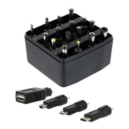 EDENWOOD Fuente Universal 27W 3‑12 V USB‑C + 20 Conectores