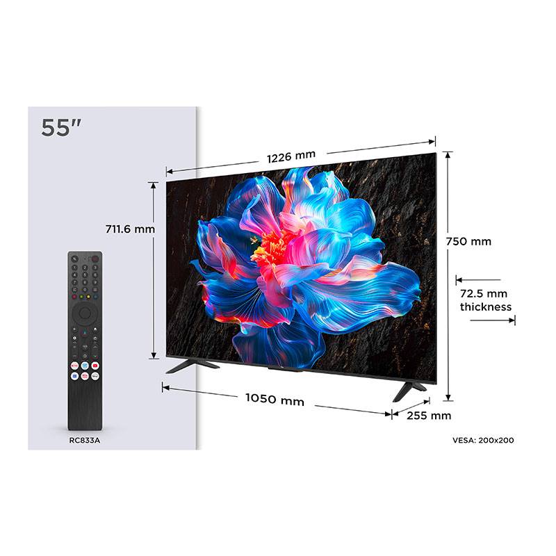 TCL 55P6K Smart TV 55" 4K HDR10 con Google TV