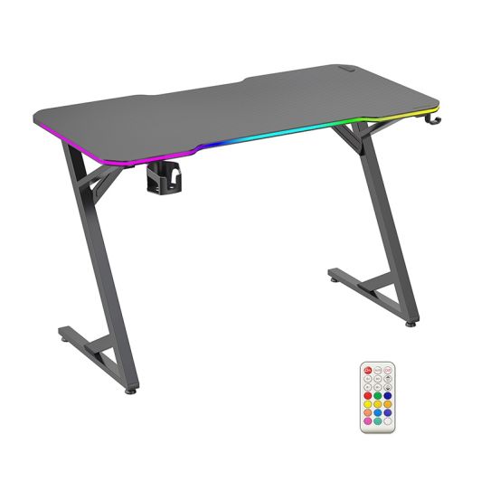 EDENWOOD BG120 LED Escritorio Gaming Negro con Iluminación