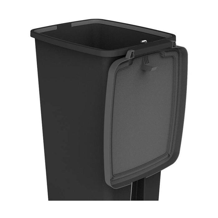 Cubo De Basura Flat Bin 40L Negro