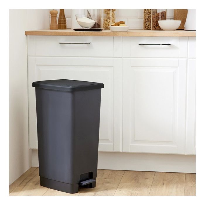 Cubo De Basura Flat Bin 40L Negro