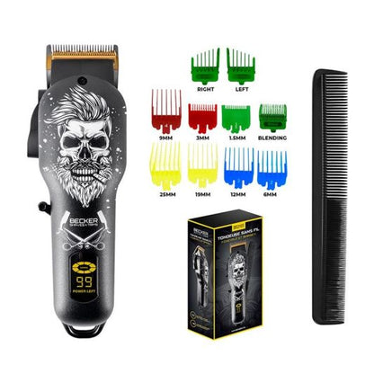 BECKERHERO Black Cortapelos Inalámbrico con Cuchillas de Acero