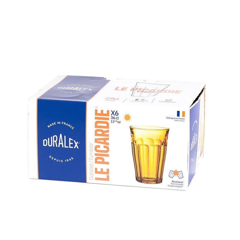 Vaso DURALEX 36cl x6 Picardie Naranja