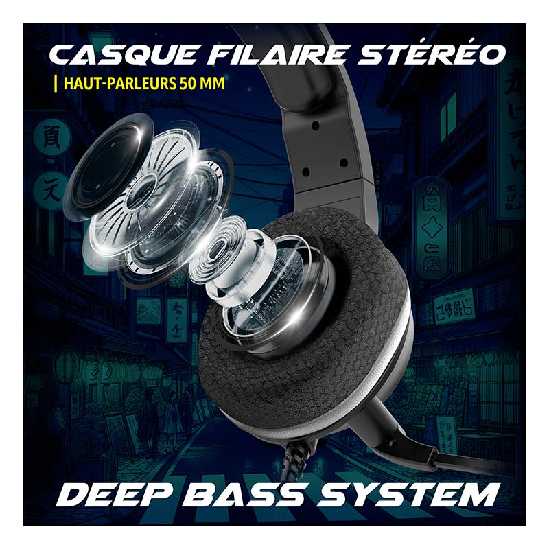 AKUMA SEINEN H04 Auriculares Gaming Negro