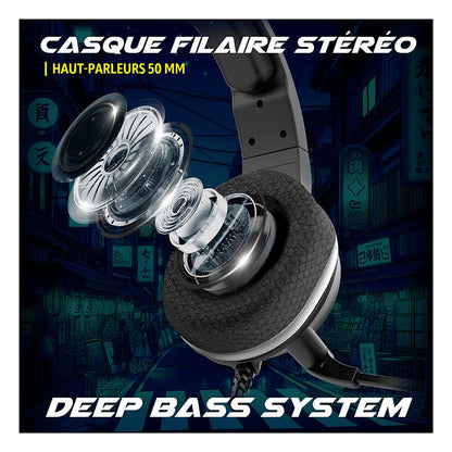 AKUMA SEINEN H04 Auriculares Gaming Negro
