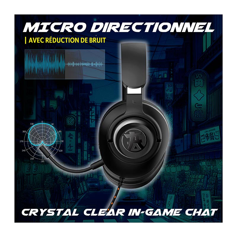 AKUMA SEINEN H04 Auriculares Gaming Negro