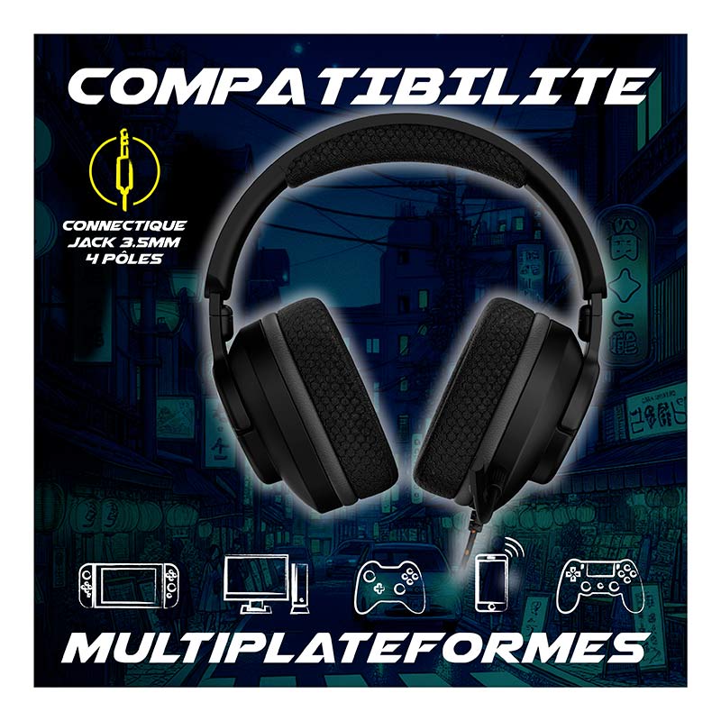 AKUMA SEINEN H04 Auriculares Gaming Negro