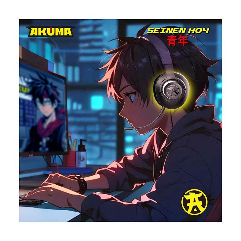 AKUMA SEINEN H04 Auriculares Gaming Negro