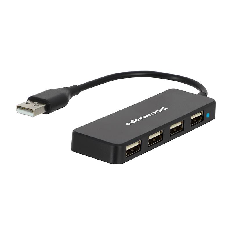 Edenwood USB-A Hub 4 Puertos 2.0 Alta Velocidad 480 Mbps
