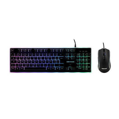 Edenwood Pack Gaming 2en1 Teclado Retro Iluminado Español Ratón Precisión