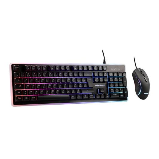Edenwood Pack Gaming 2en1 Teclado Retro Iluminado Español Ratón Precisión
