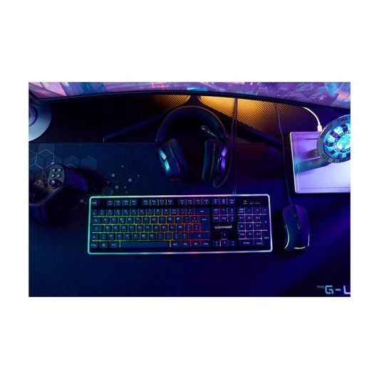 Edenwood Pack Gaming 2en1 Teclado Retro Iluminado Español Ratón Precisión