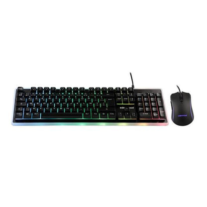 Edenwood Pack Gaming 2en1 Teclado Retro Iluminado Español Ratón Precisión