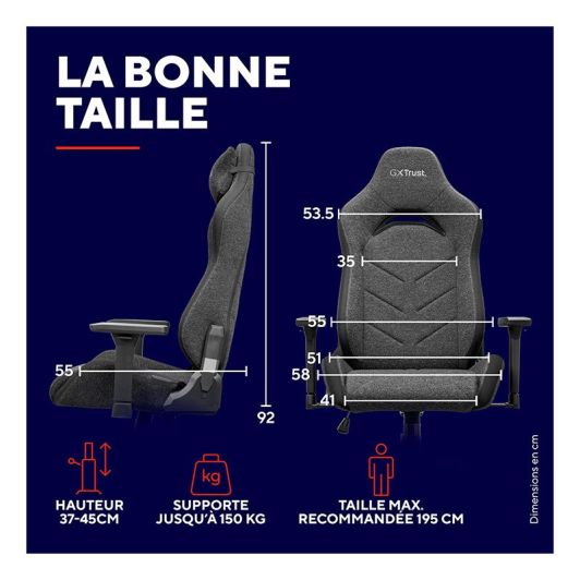 TRUST GAMING Ruya Silla Gaming Gris