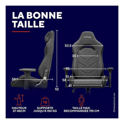 TRUST GAMING Ruya Silla Gaming Gris