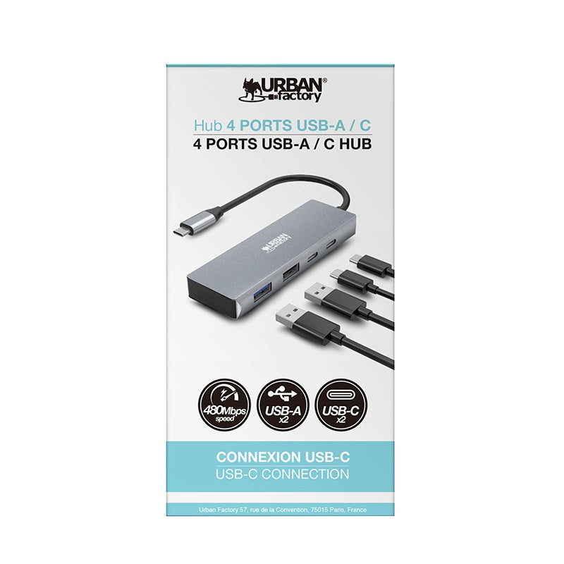 URBAN FACTORY Pack Maletín + Ratón + Soporte + Alfombrilla para Portátil 16"