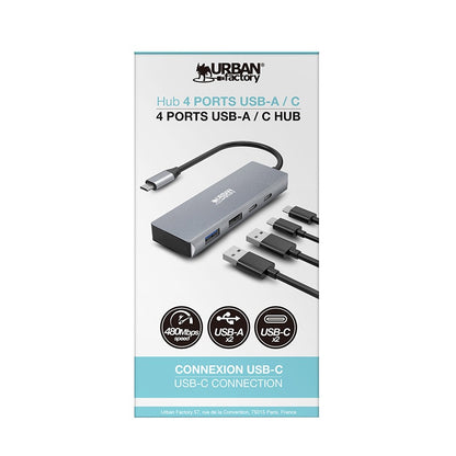 URBAN FACTORY Pack Maletín + Ratón + Soporte + Alfombrilla para Portátil 16"