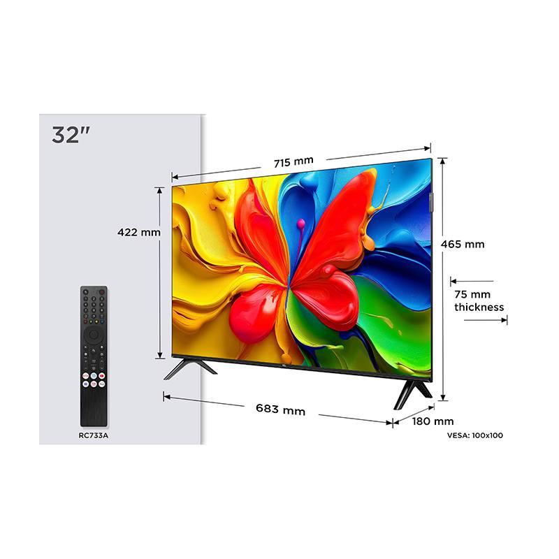 TCL QLED 32" 32S41K Smart TV Android HDR10