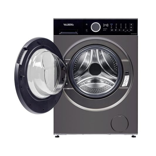 Lavadora 8 kg 1400rpm Clase A -30% VALBERG Gris Carga Frontal WF 814 A-30 F S566C