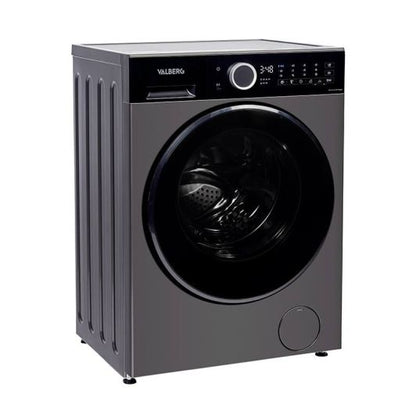 Lavadora 8 kg 1400rpm Clase A -30% VALBERG Gris Carga Frontal WF 814 A-30 F S566C