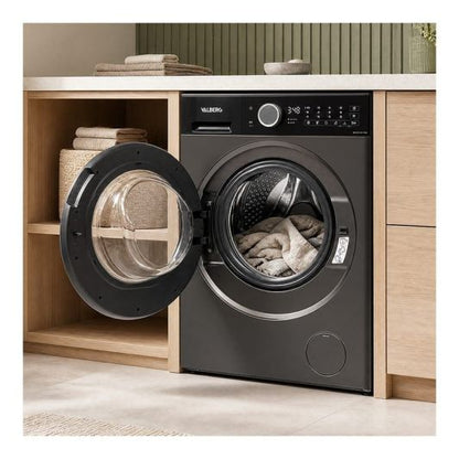 Lavadora 8 kg 1400rpm Clase A -30% VALBERG Gris Carga Frontal WF 814 A-30 F S566C