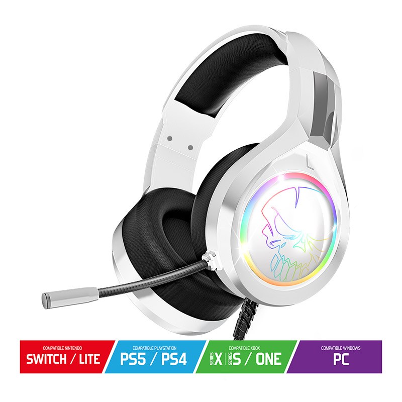 Spirit of Gamer PRO-H8 Auriculares Gaming RGB White