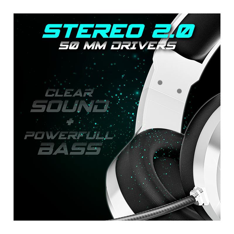 Spirit of Gamer PRO-H8 Auriculares Gaming RGB White