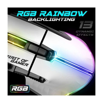 Spirit Of Gamer PRO M5 Ratón Gaming 12800 DPI Blanco