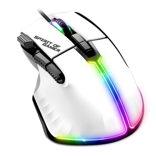 Spirit Of Gamer PRO M5 Ratón Gaming 12800 DPI Blanco