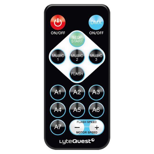 LyteQuest DERBY XL 9D Juego de Luces 9 LEDs Negro