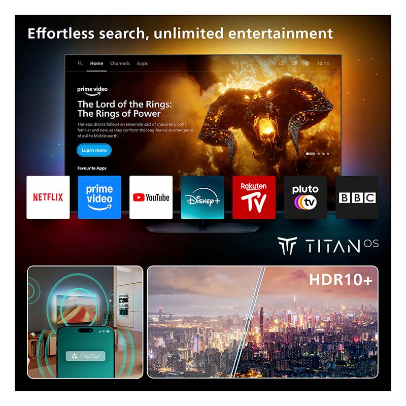 Philips QLED 65" 65PUS8400 4K Ambilight Con Google Dolby Vision