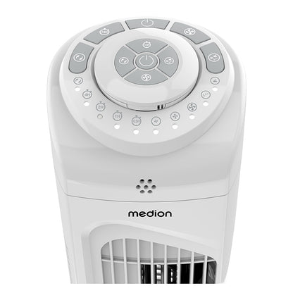 MEDIONMD120067 Ventilador de Torre Silencioso 45W 3 Velocidades Blanco