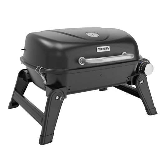 VALBERG ELEC-VAL-PORT4737 Barbacoa Eléctrica Portátil con Tapa y Patas Plegables