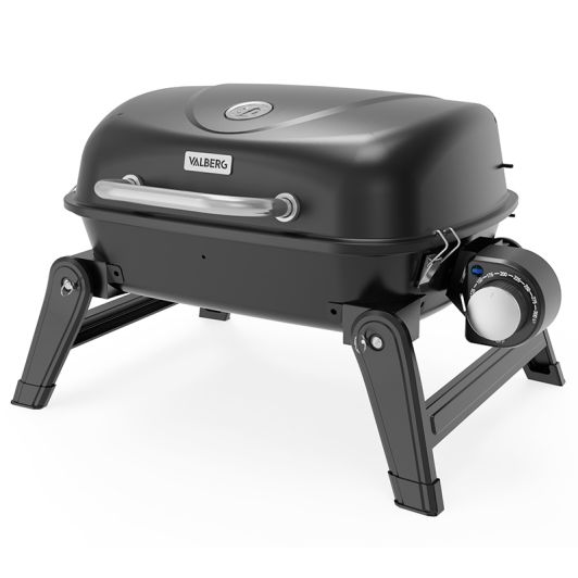VALBERG ELEC-VAL-PORT4737 Barbacoa Eléctrica Portátil con Tapa y Patas Plegables