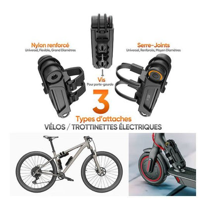 Candado plegable CASR con soporte para bicicleta y patinete