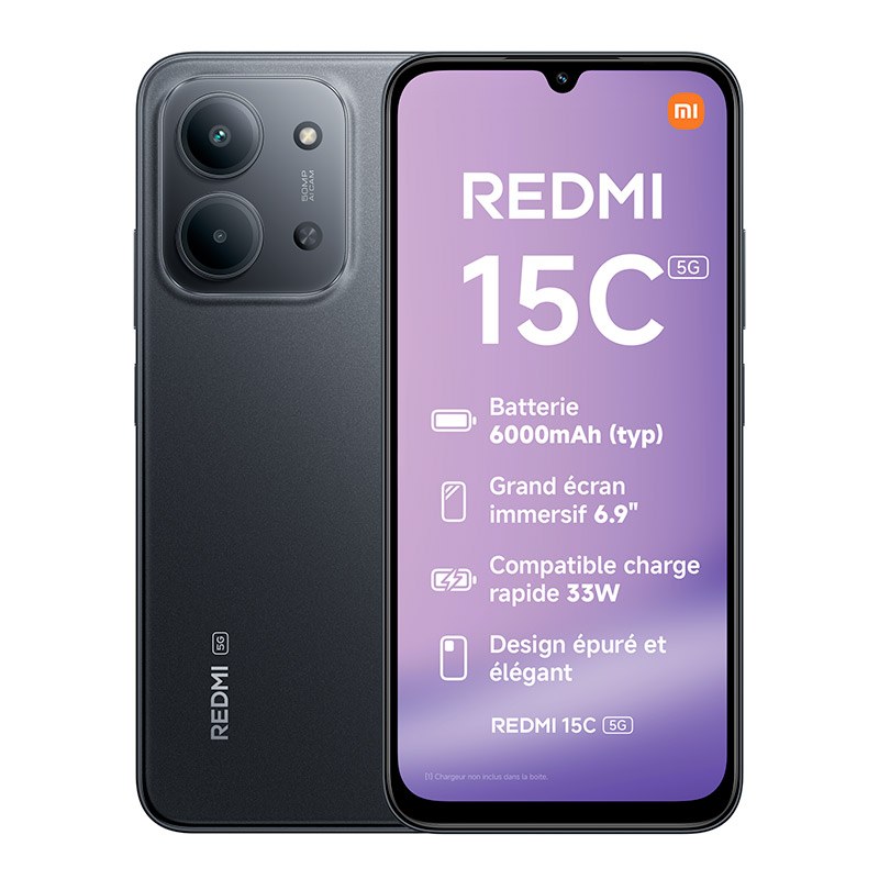 XIAOMI Redmi 15C Teléfono Móvil 256 GB 5G Negro